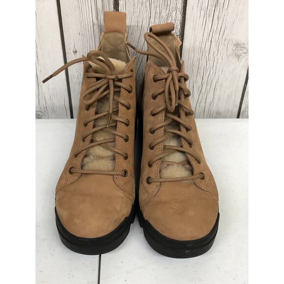 Eileen Fisher Suede Lace up Ankle Boot Size 6.5 - Picture 2 of 6